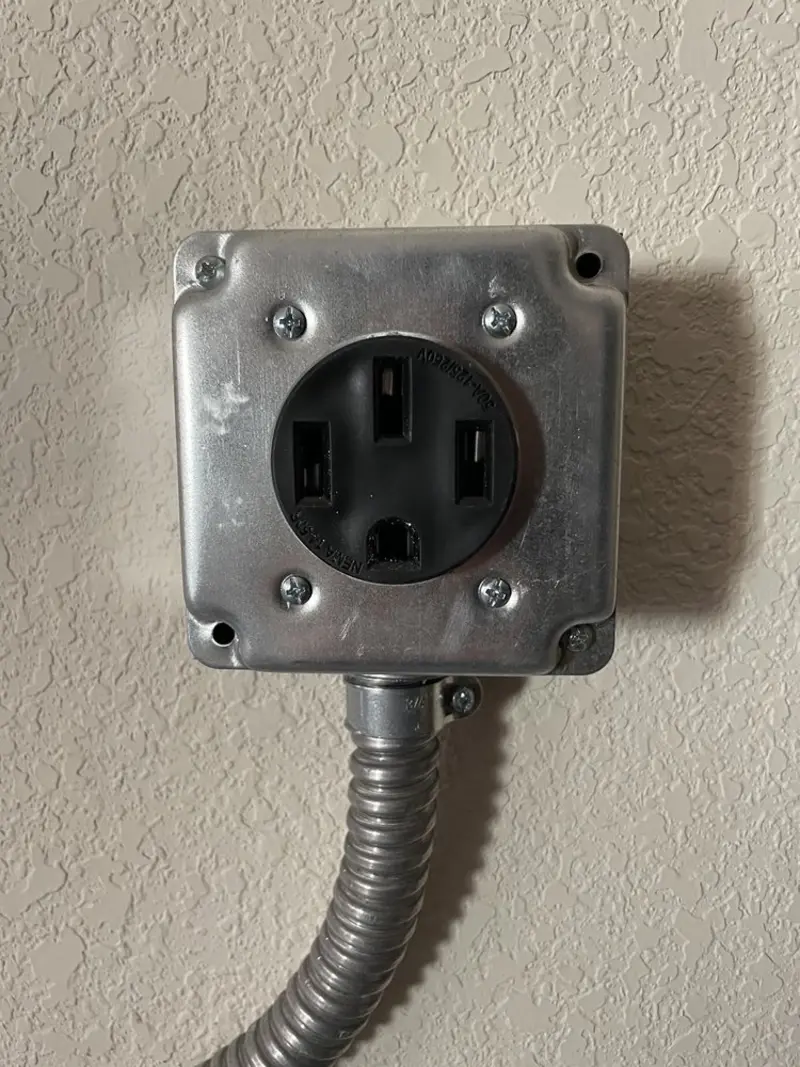 NEMA 14-50 outlet installed for Smart Home Electrical in Donna